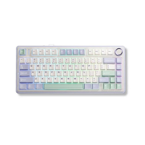 Bàn phím cơ Gaming 3 Mode AULA F75 màu Tím nhạt, Be, Xanh lá, Grey Wood V3 Switch