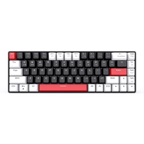 Bàn phím cơ Gaming không dây EK368L White-Black Red Switch