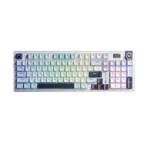 Bàn phím cơ không dây Aula S98 Pro màu Xanh dương + Trắng + Tím Paleo dust switch