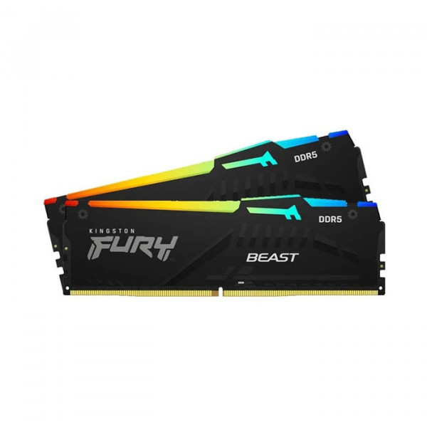 Ram Desktop Kingston Fury Beast RGB 32GB DDR5 Bus 5600MT/s KF556C40BBAK2-32WP