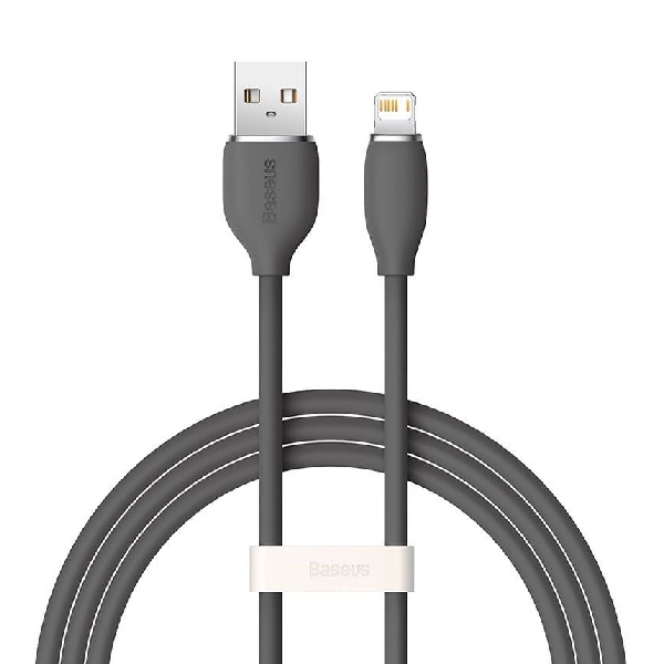 Cáp sạc nhanh Baseus Jelly Liquid Silica Gel USB to Lightning 2.4A 2m Black CAGD000101