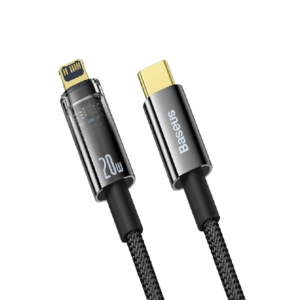 Cáp sạc Type-C to Lightning Baseus Explorer Series Auto Power-Off dài 1m 20W CATS000001