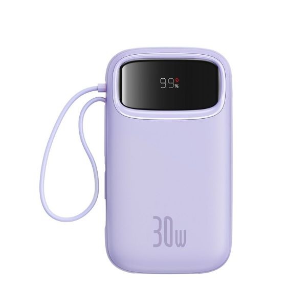 Sạc dự phòng Baseus Qpow2 Dual-Cable 20000mAh 30W Purple (P10055009513-00)