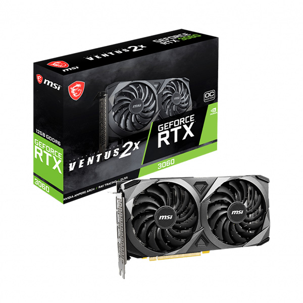 Card đồ họa MSI GeForce RTX 3060 VENTUS 2X OC (12GB/ GDDR6/ 192 bit)