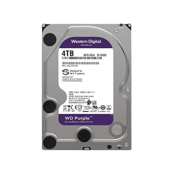 Ổ cứng HDD gắn trong Western Digital 4TB 3.5 inch Sata3, màu tím (Purple) (WD43PURZ)