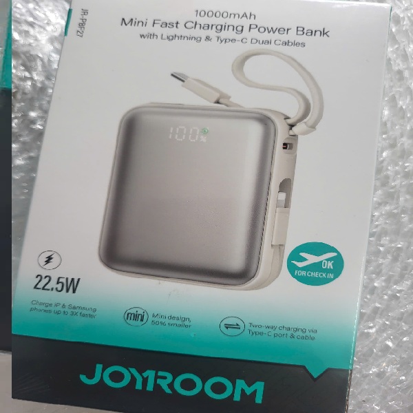 Sạc dự phòng Joyroom 10000mAh 22.5W JR-PBF27 (Xám trắng)