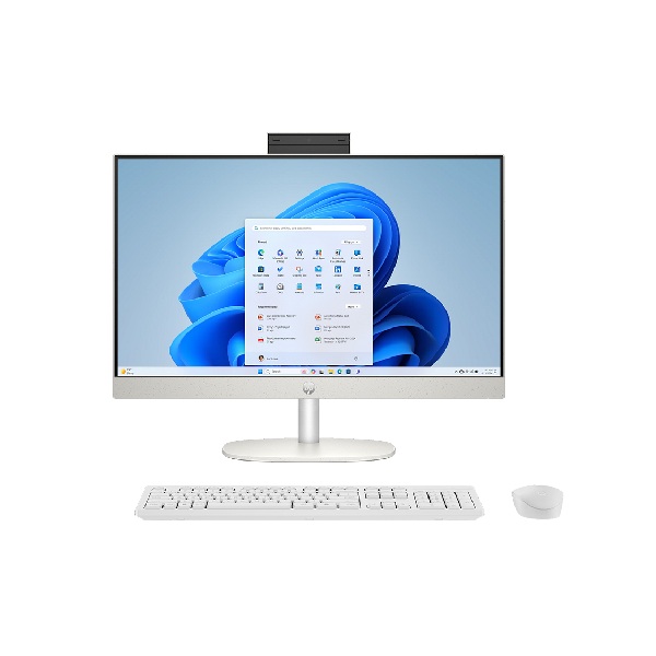 Máy bộ HP AIO 24-cr2011d C20C9PA (Ultra 7-255U/ Ram 16GB/ SSD 512GB/ 23.8 inch/ Windows 11 Home/ 1Y/ Trắng)