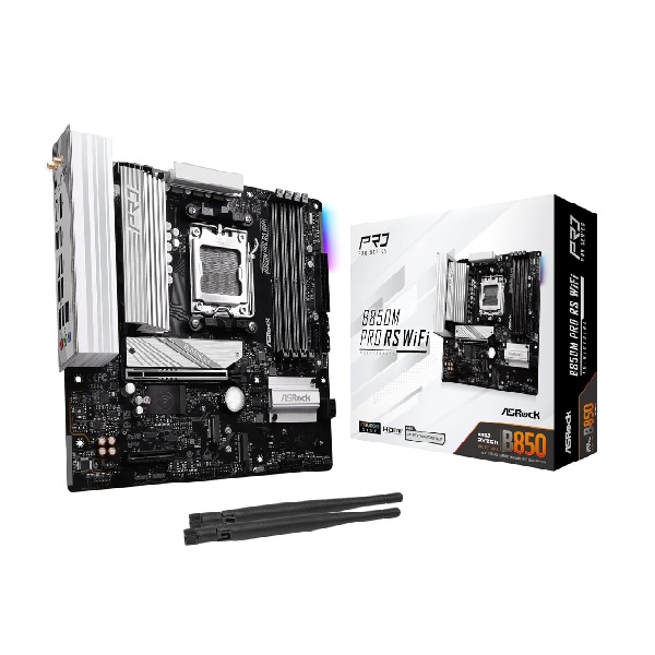 Mainboard ASRock B850M Pro RS WiFi (4 x DDR5/ 256GB/ AM5/ Micro ATX)