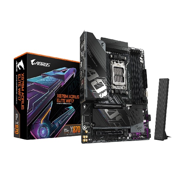 Mainboard Gigabyte X870M AORUS ELITE WIFI7 (4 x DDR5/ 256 GB/ AM5/ Micro ATX)
