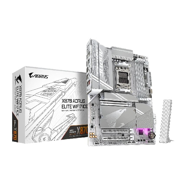 Mainboard Gigabyte X870M AORUS ELITE WIFI7 ICE (4 x DDR5/ 256 GB/ AM5/ Micro ATX)