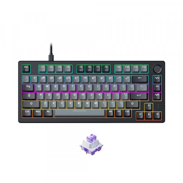 Bàn phím cơ Gaming Dareu EK75 (Xám đen)