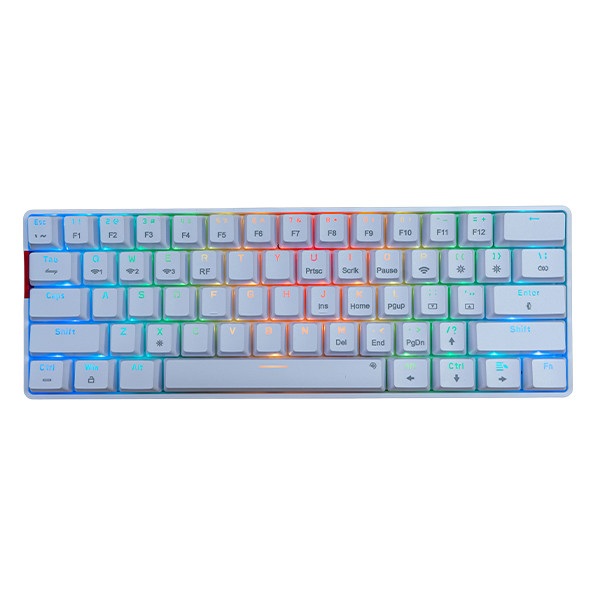 Bàn phím cơ không dây EDRA EK361Wv3 Blue Switch (White)