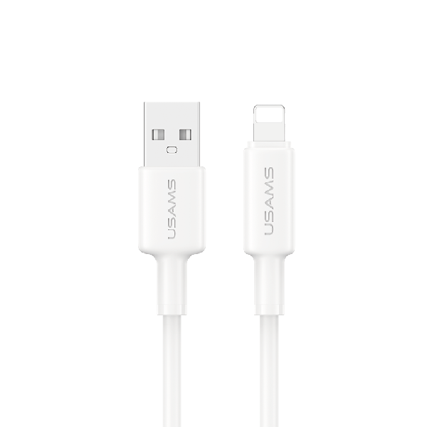 Cáp sạc nhanh USB sang Lightning Usams SJ762 U90 2.4A 1m White (SJ762USB01)