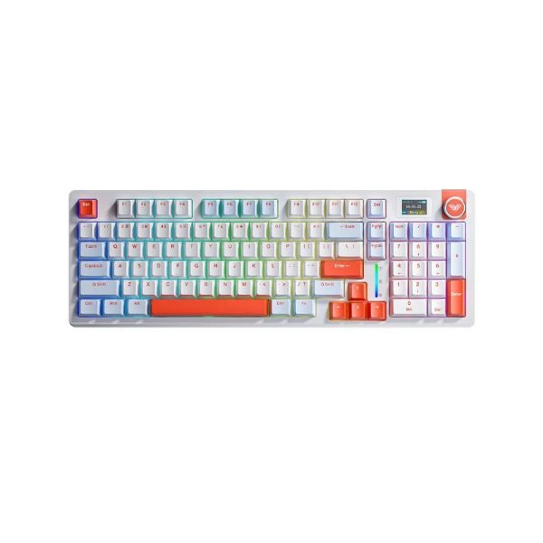 Bàn phím cơ không dây 3 mode AULA S98 Pro màu Xanh dương, Trắng, Cam Nimbus V3 switch