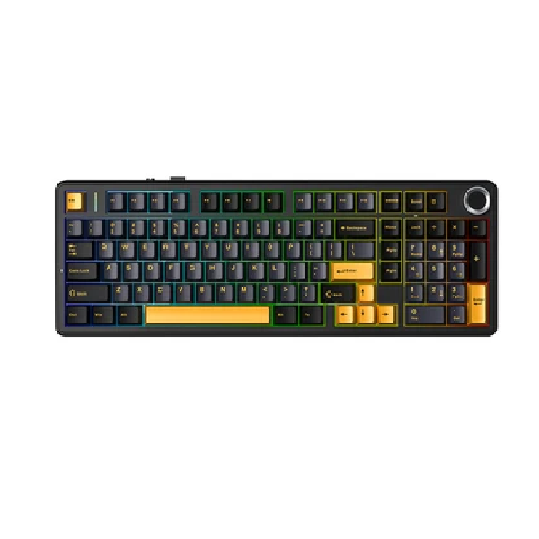 Bàn phím cơ 3 Mode AULA F99 Pro, có núm xoay, Đen, Xanh đậm, Cam Star Vector switch