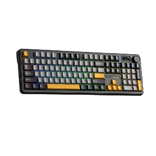 Bàn phím cơ 3 Mode AULA F108 PRO Đen,Xám, Vàng Reaper switch