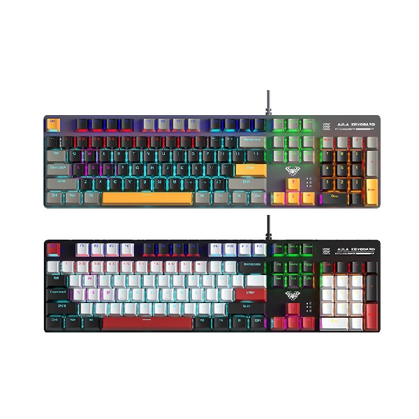 Bàn Phím Cơ Gaming Có Dây AULA S500 Màu Xám, Đen, Vàng - Red switch (4869)