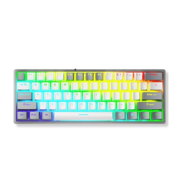 Bàn phím cơ Gaming có dây AULA F3261 màu Xám Trắng