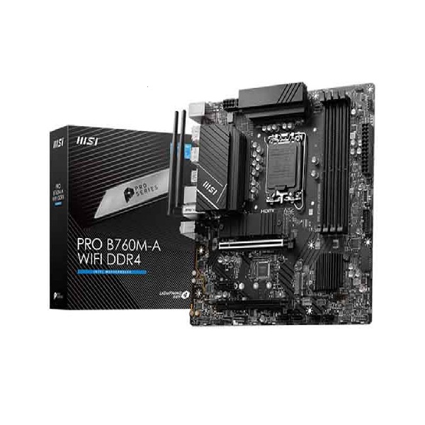 Mainboard MSI PRO B760M-A WIFI (4 x DDR5/ 128 GB/ LGA 1700/ Micro ATX)