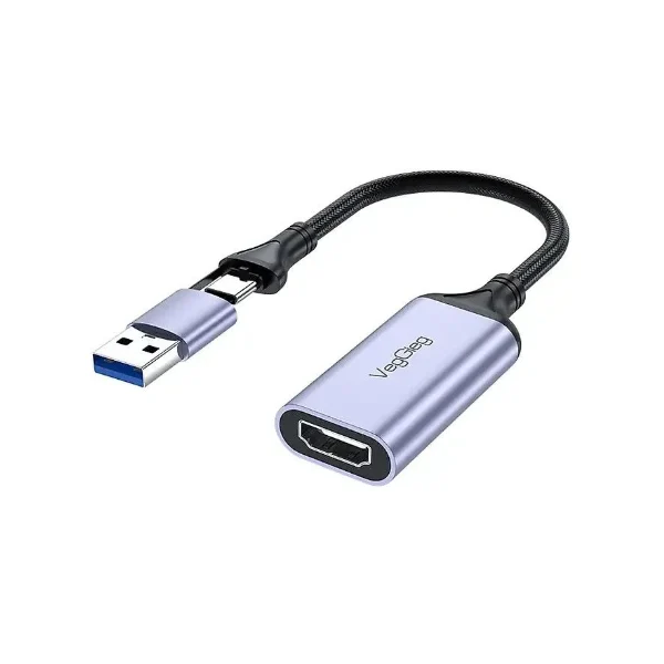 Cáp ghi hình HDMI to USB 3.0 và USB-C VegGieg V-Z632